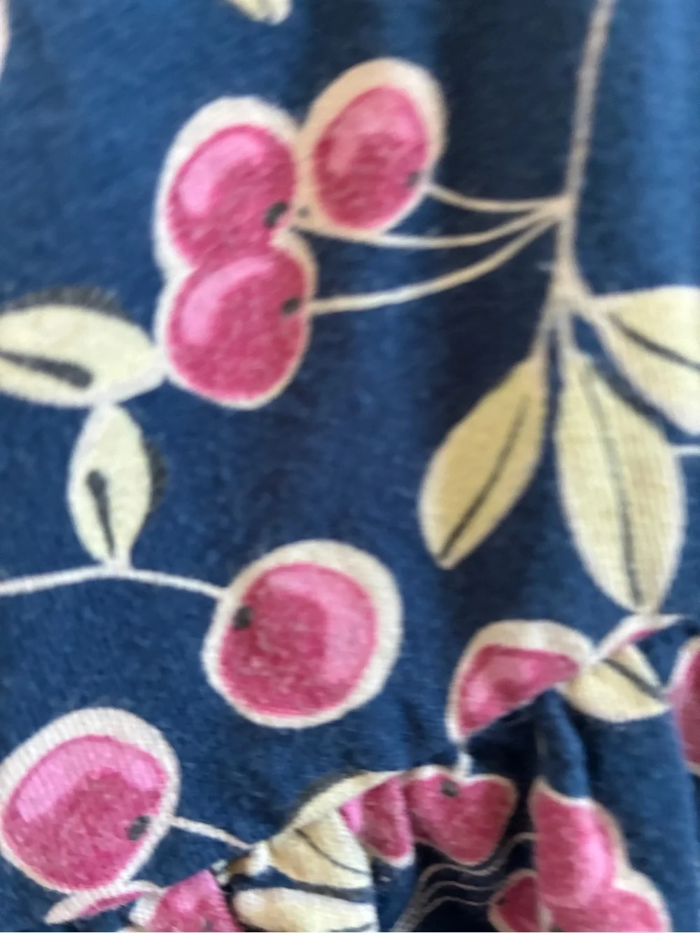 GAP Navy Top with Pink Cherry Print